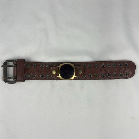 Texas Instruments Model 401 Men\'s LED Watch Leather Belt Strap ~ Parts / Repair main image 7